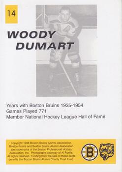 1998-99 Boston Bruins Alumni #14 Woody Dumart Back
