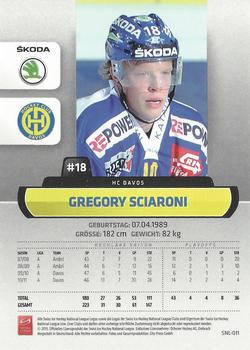 2011-12 PCAS Swiss National League #SNL-011 Gregory Sciaroni Back