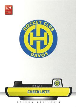 2011-12 PCAS Swiss National League #SNL-021 Checkliste HC Davos Front