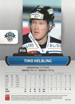 2011-12 PCAS Swiss National League #SNL-067 Timo Helbling Back