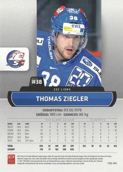 2011-12 PCAS Swiss National League #SNL-140 Thomas Ziegler Back