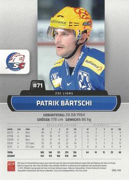 2011-12 PCAS Swiss National League #SNL-143 Patrik Bärtschi Back