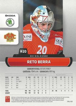 2011-12 PCAS Swiss National League #SNL-169 Reto Berra Back