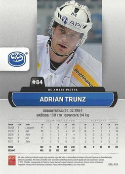 2011-12 PCAS Swiss National League #SNL-239 Adrian Trunz Back