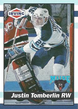 1992-93 Irving Maine Black Bears (NCAA) #30 Justin Tomberlin Front