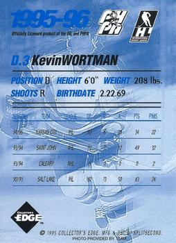 1995-96 Edge Ice Fort Wayne Komets (IHL) #NNO Kevin Wortman Back