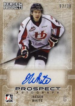 2014-15 In The Game Heroes & Prospects - Prospect Autographs Gold #33 Jaeger White Front