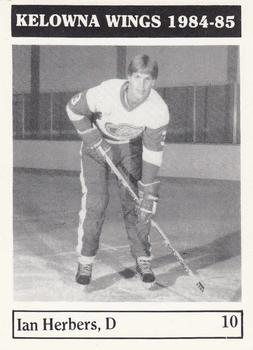 1984-85 Kelowna Wings (WHL) #10 Ian Herbers Front