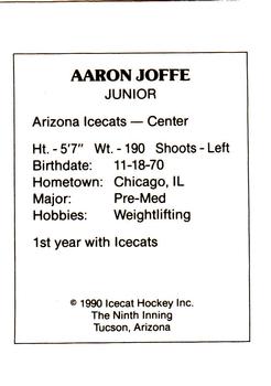 1990-91 Arizona Icecats (ACHA) #NNO Aaron Joffe Back