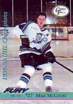 1999-00 Roox Muskegon Fury (UHL) #NNO Mike McCourt Front