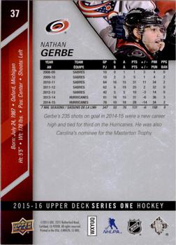 2015-16 Upper Deck #37 Nathan Gerbe Back