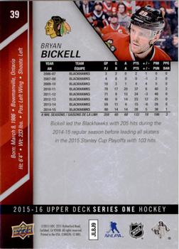 2015-16 Upper Deck #39 Bryan Bickell Back