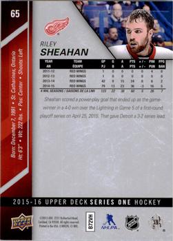 2015-16 Upper Deck #65 Riley Sheahan Back