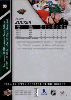 2015-16 Upper Deck #90 Jason Zucker Back