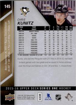 2015-16 Upper Deck #145 Chris Kunitz Back