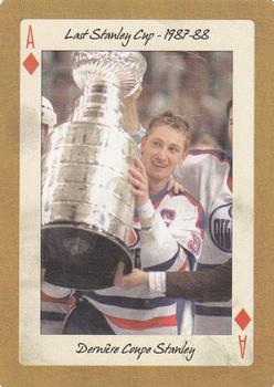 2005 Hockey Legends Wayne Gretzky Playing Cards #A♦ Last Stanley Cup - 1987-88 Front