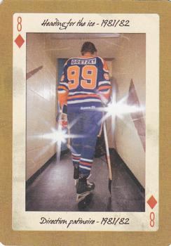 2005 Hockey Legends Wayne Gretzky Playing Cards #8♦ Heading for the ice - 1981/82 Front