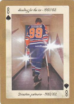 2005 Hockey Legends Wayne Gretzky Playing Cards #8♠ Heading for the ice - 1981/82 Front