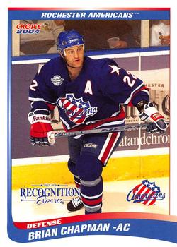 2003-04 Choice Rochester Americans (AHL) #5 Brian Chapman Front
