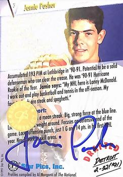 1991 Star Pics - Autographed #3 Jamie Pushor Back