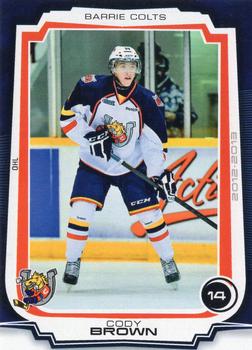 2012-13 Extreme Barrie Colts (OHL) #13 Cody Brown Front