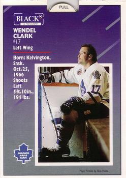 1993-94 Score Black's Toronto Maple Leafs Pop-Ups #1 Wendel Clark Back
