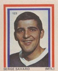 1972-73 Eddie Sargent NHL Players Stickers #123 Serge Savard Front