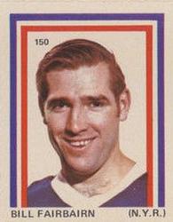 1972-73 Eddie Sargent NHL Players Stickers #150 Bill Fairbairn Front