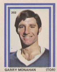 1972-73 Eddie Sargent NHL Players Stickers #202 Garry Monahan Front