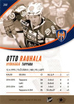 2015-16 Cardset Finland #344 Otto Rauhala Back