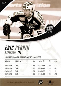 2015-16 Cardset Finland #352 Eric Perrin Back