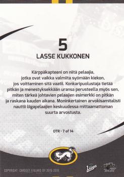 2015-16 Cardset Finland - On the Radar #OTR7 Lasse Kukkonen Back