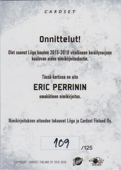 2015-16 Cardset Finland - Signature #NNO Eric Perrin Back