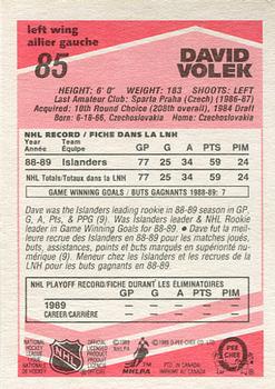 1989-90 O-Pee-Chee - Tembec Test White Backs #85 David Volek Back