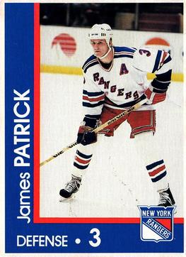 1989-90 Marine Midland New York Rangers #NNO James Patrick Front