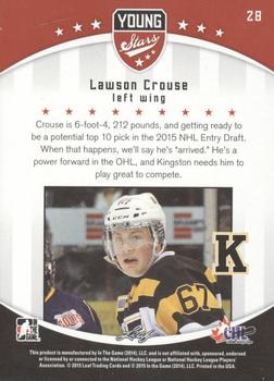 2015 In The Game CHL Draft #28 Lawson Crouse Back