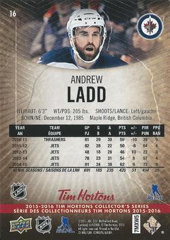 2015-16 Upper Deck Tim Hortons #16 Andrew Ladd Back