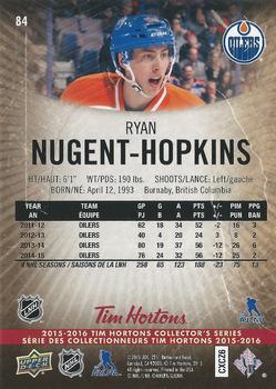 2015-16 Upper Deck Tim Hortons #84 Ryan Nugent-Hopkins Back