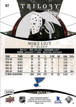 2015-16 Upper Deck Trilogy #97 Mike Liut Back