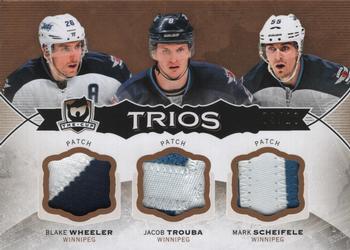 2014-15 Upper Deck The Cup - Cup Trios Patches #C3-JETS Blake Wheeler / Jacob Trouba / Mark Scheifele Front