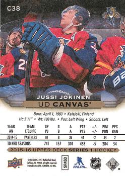 2015-16 Upper Deck - UD Canvas #C38 Jussi Jokinen Back
