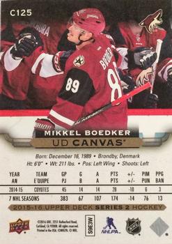 2015-16 Upper Deck - UD Canvas #C125 Mikkel Boedker Back
