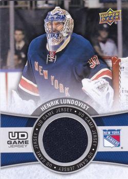 2015-16 Upper Deck - UD Game Jerseys (Series One) #GJ-HL Henrik Lundqvist Front