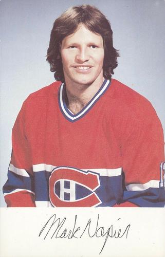1982-83 Montreal Canadiens Postcards #NNO Mark Napier Front