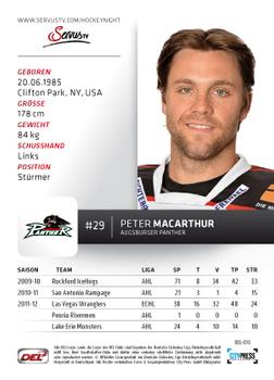 2012-13 Playercards (DEL) #DEL-013 Peter Macarthur Back