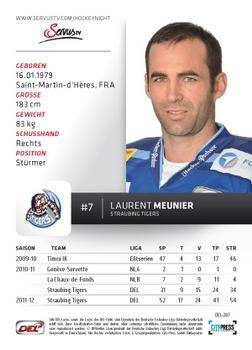 2012-13 Playercards (DEL) #DEL-287 Laurent Meunier Back