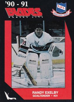 1990-91 Kansas City Blades (IHL) #7 Randy Exelby Front