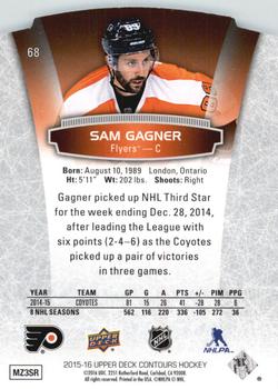 2015-16 Upper Deck Contours #68 Sam Gagner Back