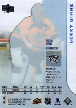 2015-16 Upper Deck Ice #8 Pekka Rinne Back