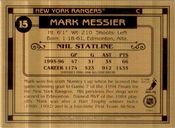 1994-96 Finest Bronze #15 Mark Messier Back